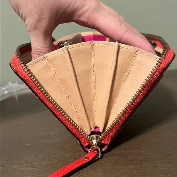 Kate Spade Red Zip-Around Wallet - Picture 13 of 13